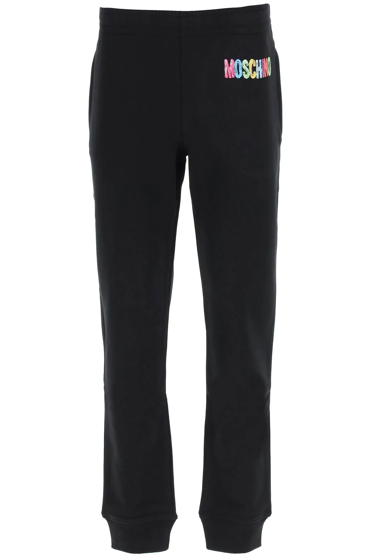 Moschino Logo-Print Slim Cut Track Trousers