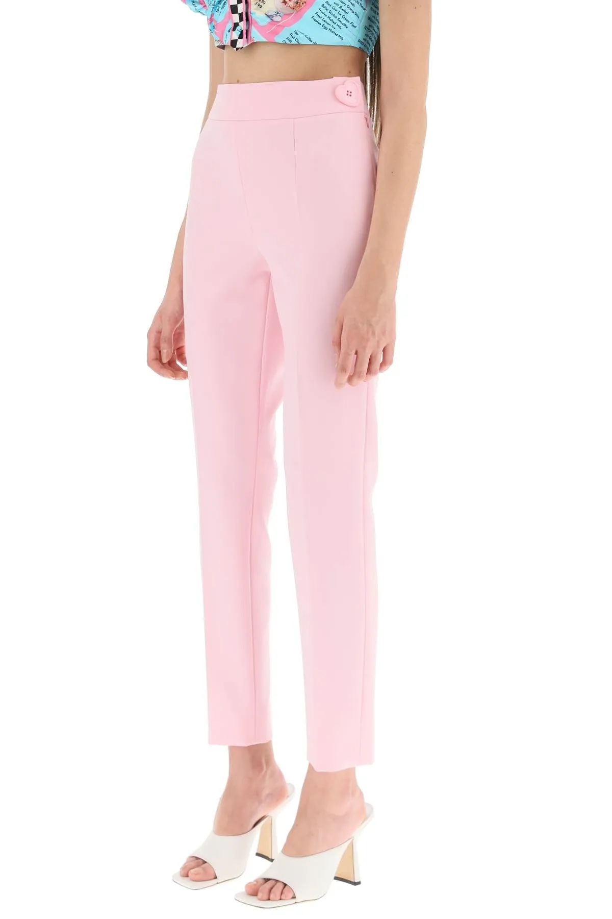Moschino Side Buttoned Slim Cut Pants