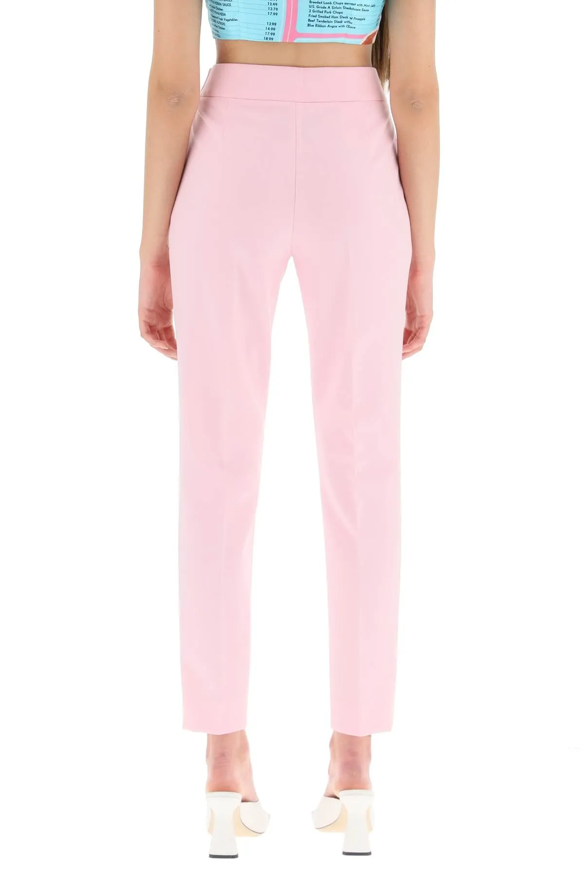 Moschino Side Buttoned Slim Cut Pants
