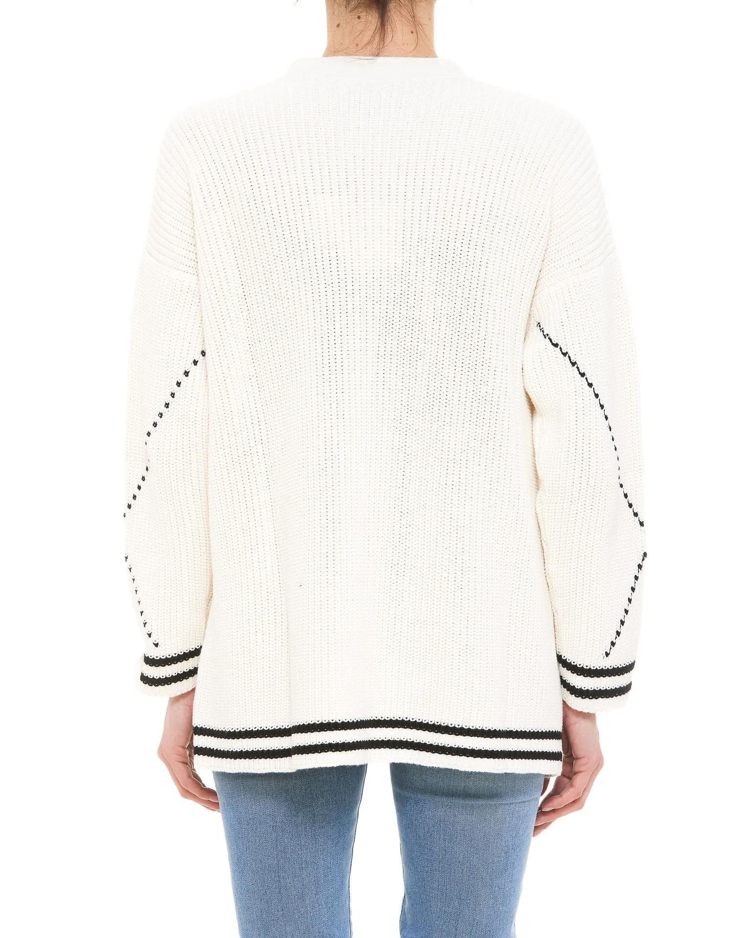 MSGM Argyle Pattern Knit Cardigan