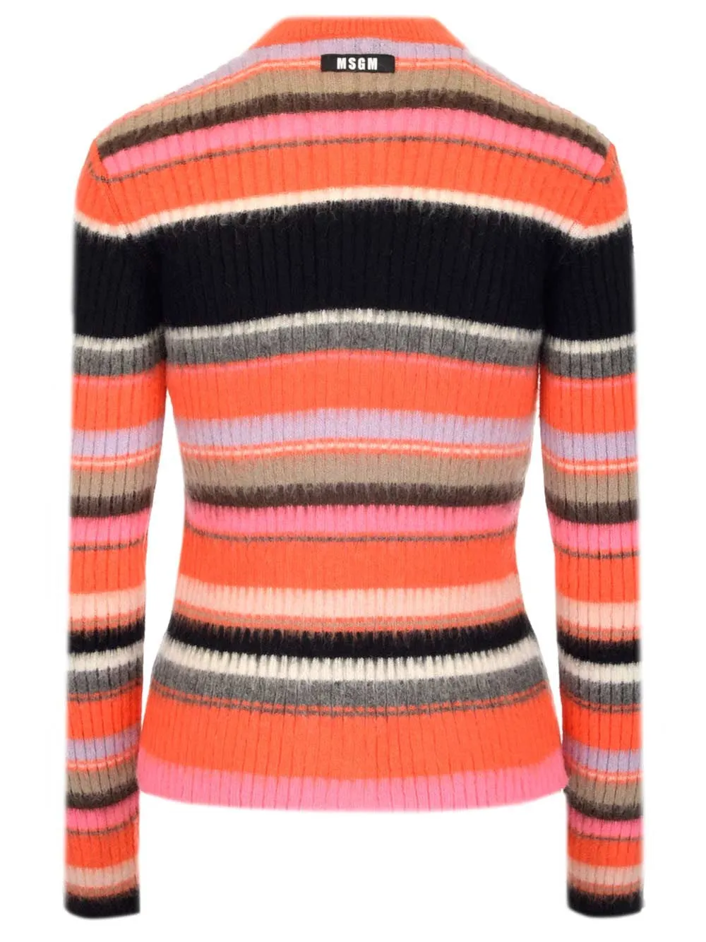 MSGM Buttoned Crewneck Knit Sweater