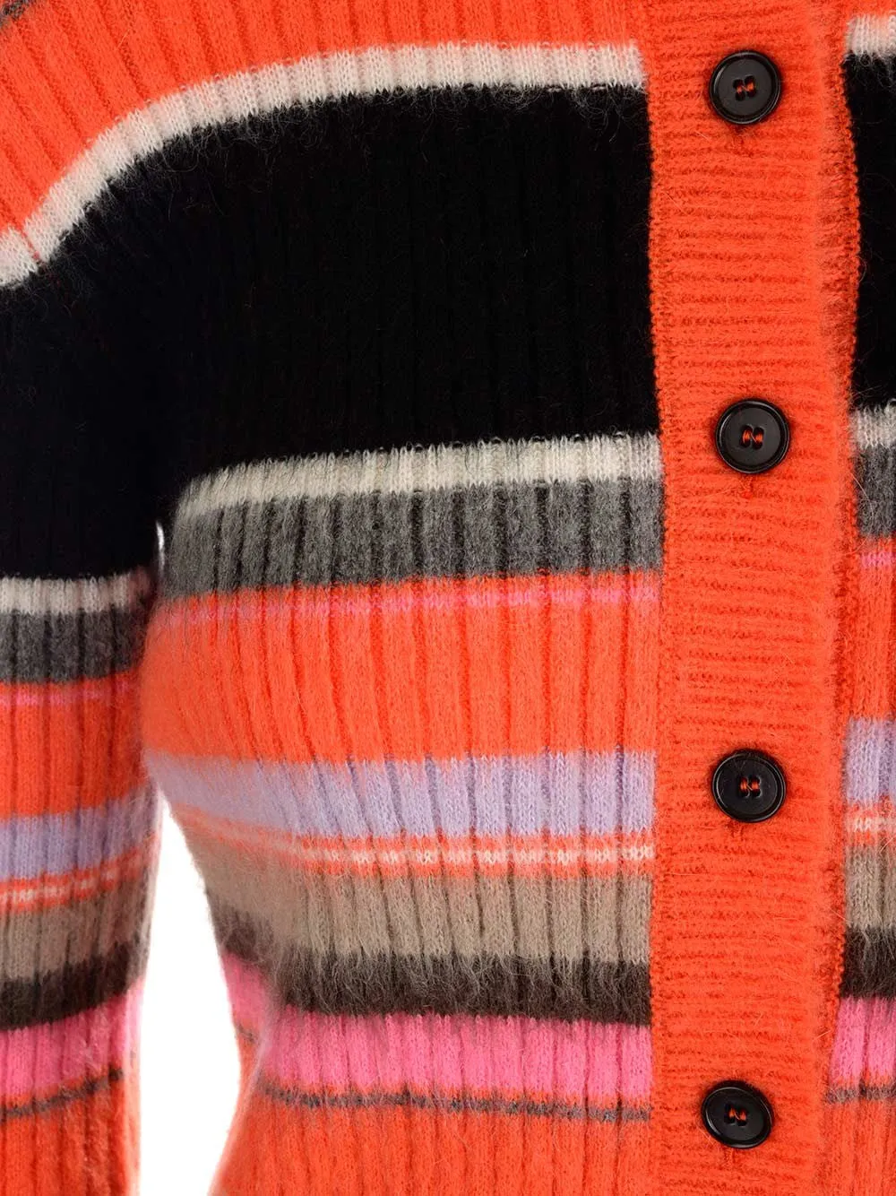 MSGM Buttoned Crewneck Knit Sweater