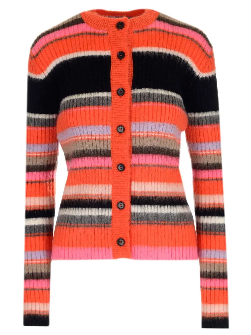 MSGM Buttoned Crewneck Knit Sweater