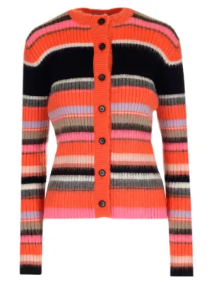 MSGM Buttoned Crewneck Knit Sweater