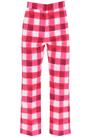 MSGM Checked Cropped Trousers