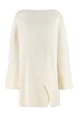 MSGM Chunky-Knit Crewneck Dress