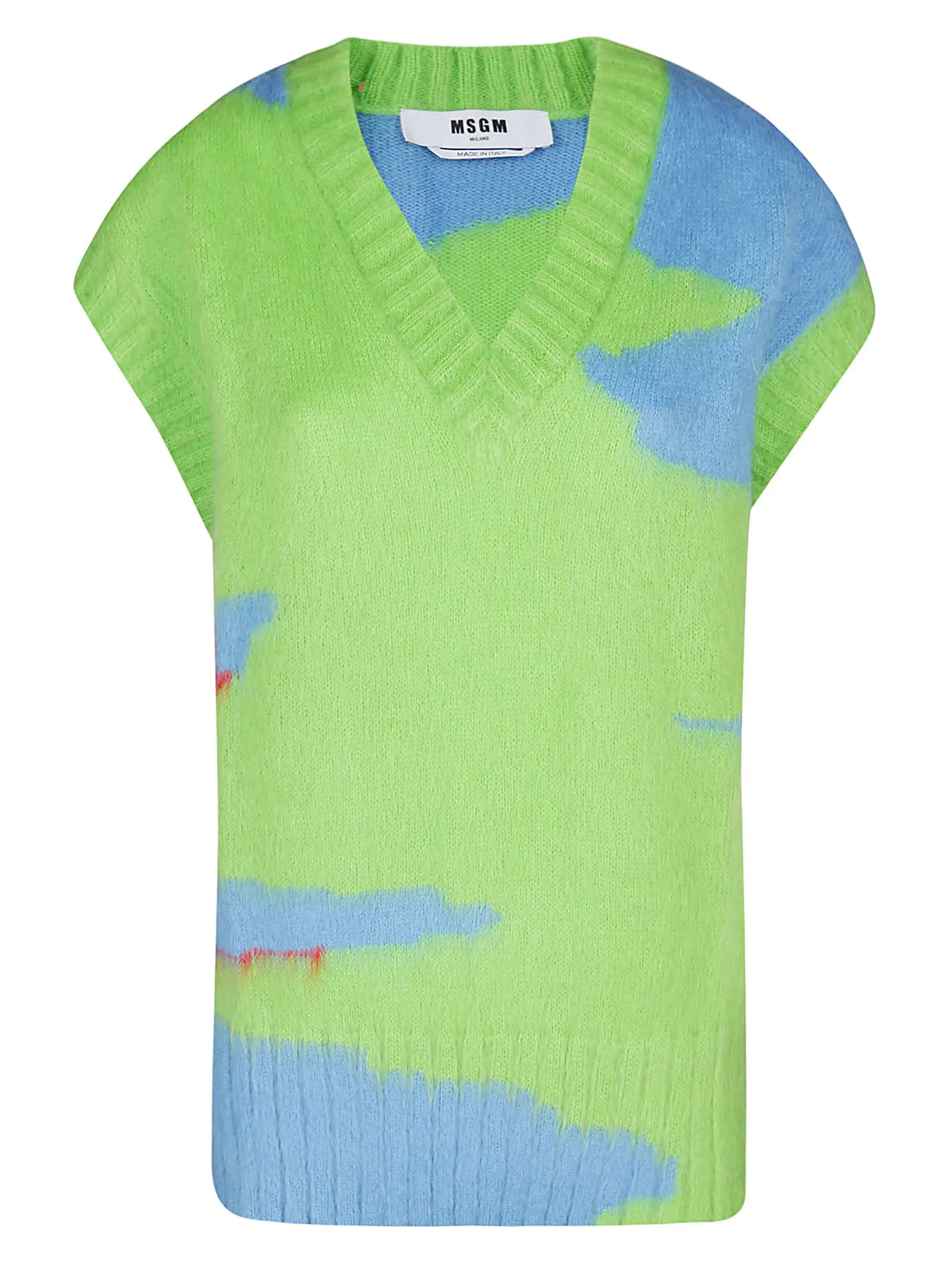MSGM Colour Block Knit Vest