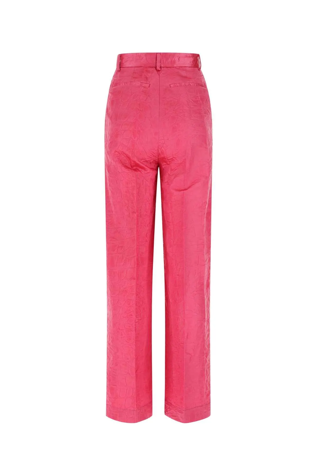 MSGM Crinkled High Waist Trousers