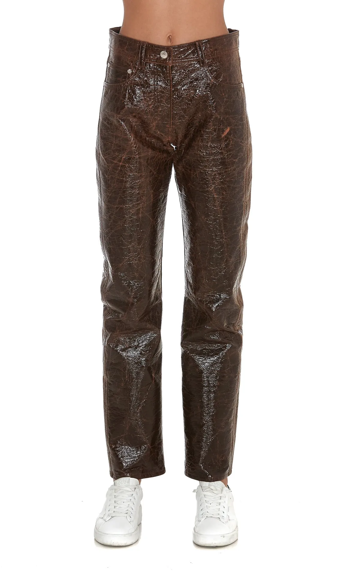 MSGM Embossed Straight-Leg Pants