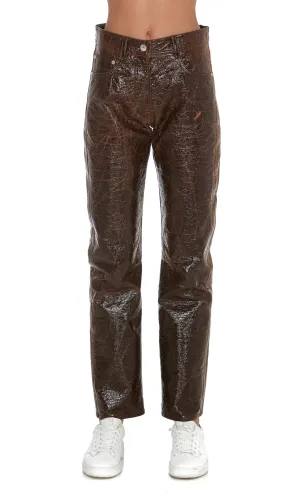 MSGM Embossed Straight-Leg Pants