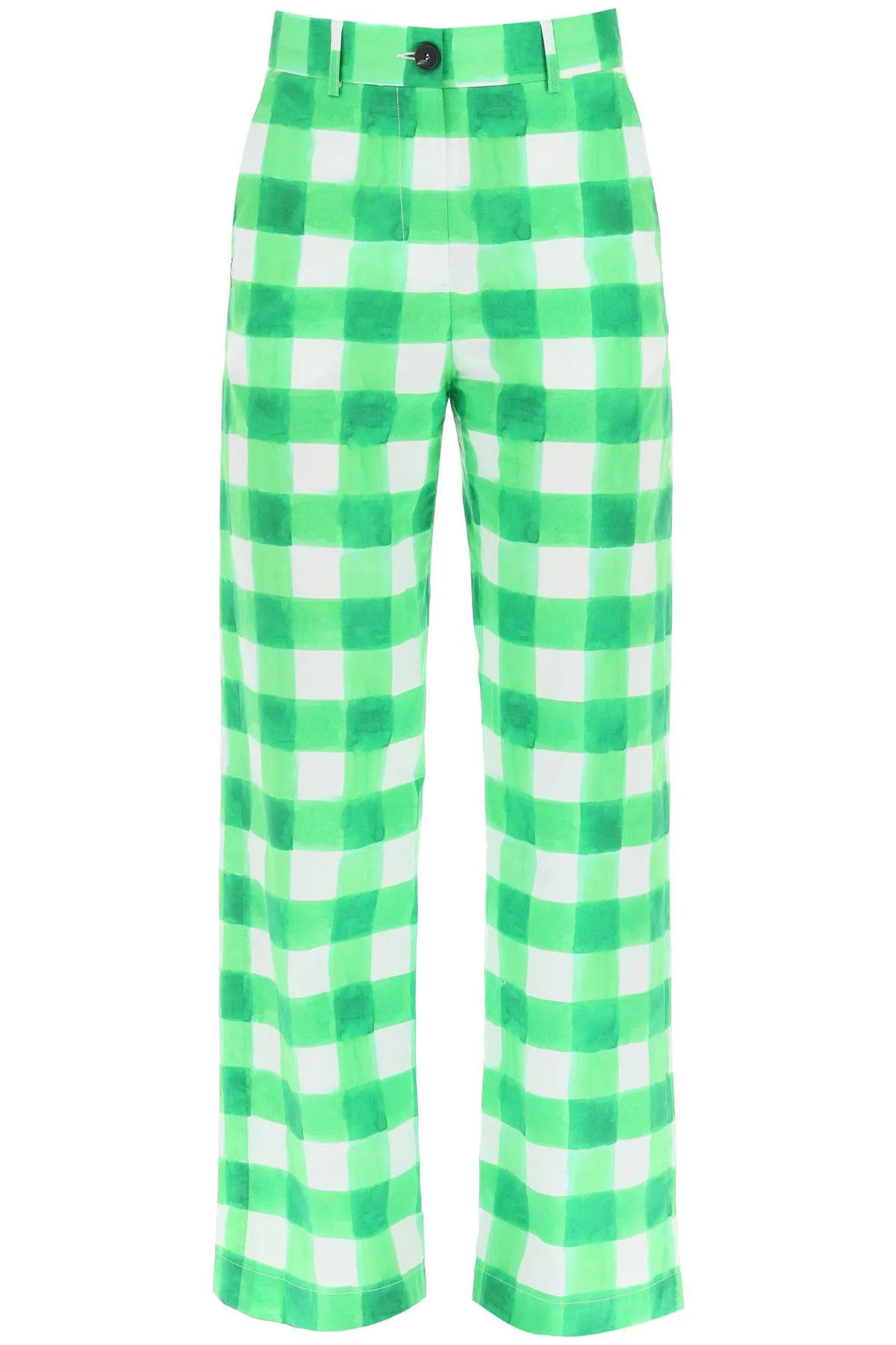 MSGM High-Rise Checked Trousers