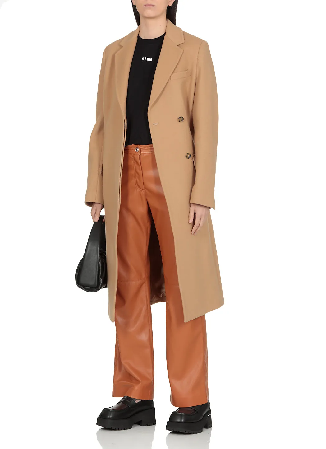 MSGM High-Waisted Straight Leg Trousers