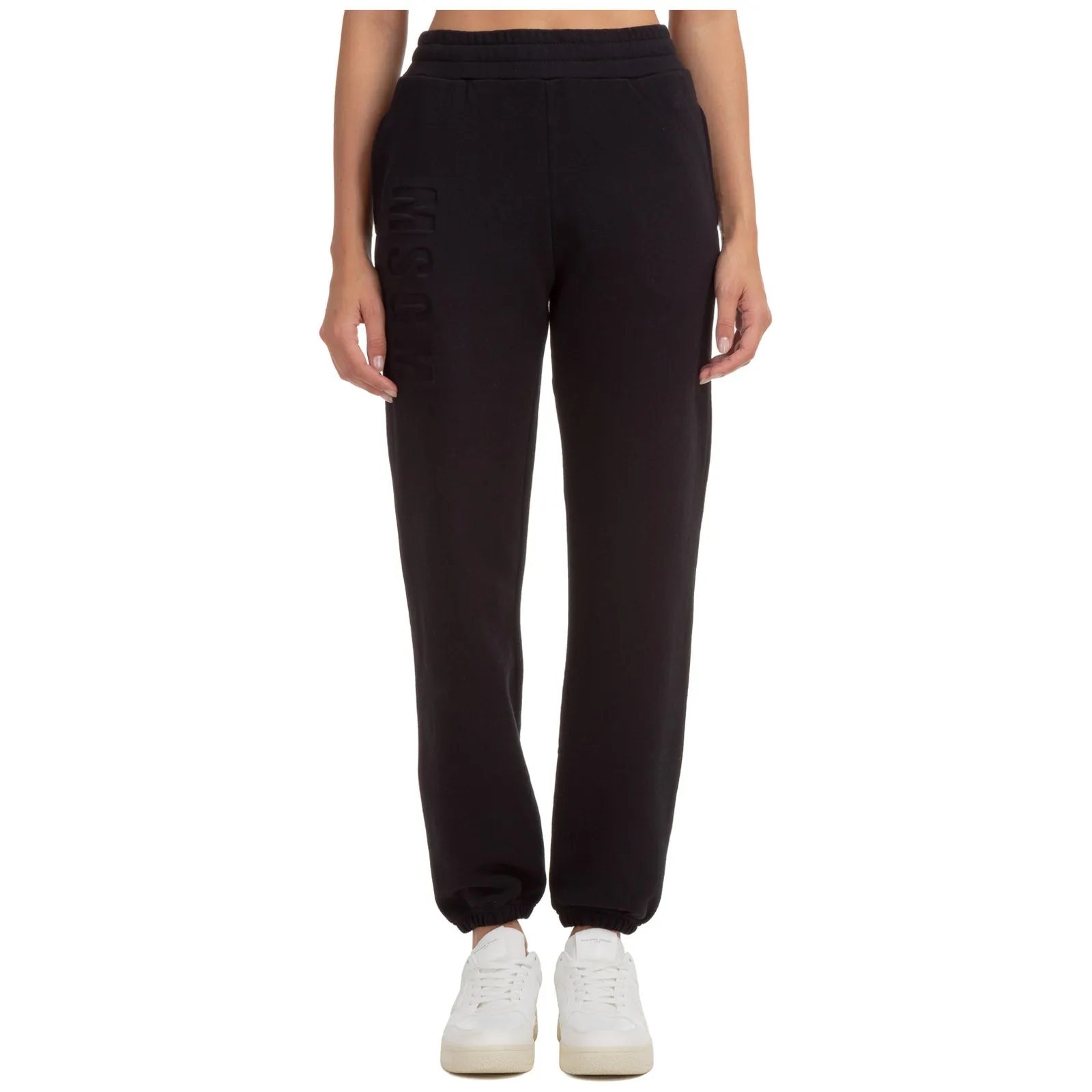 MSGM Logo Embossed Elastic Waist Pants