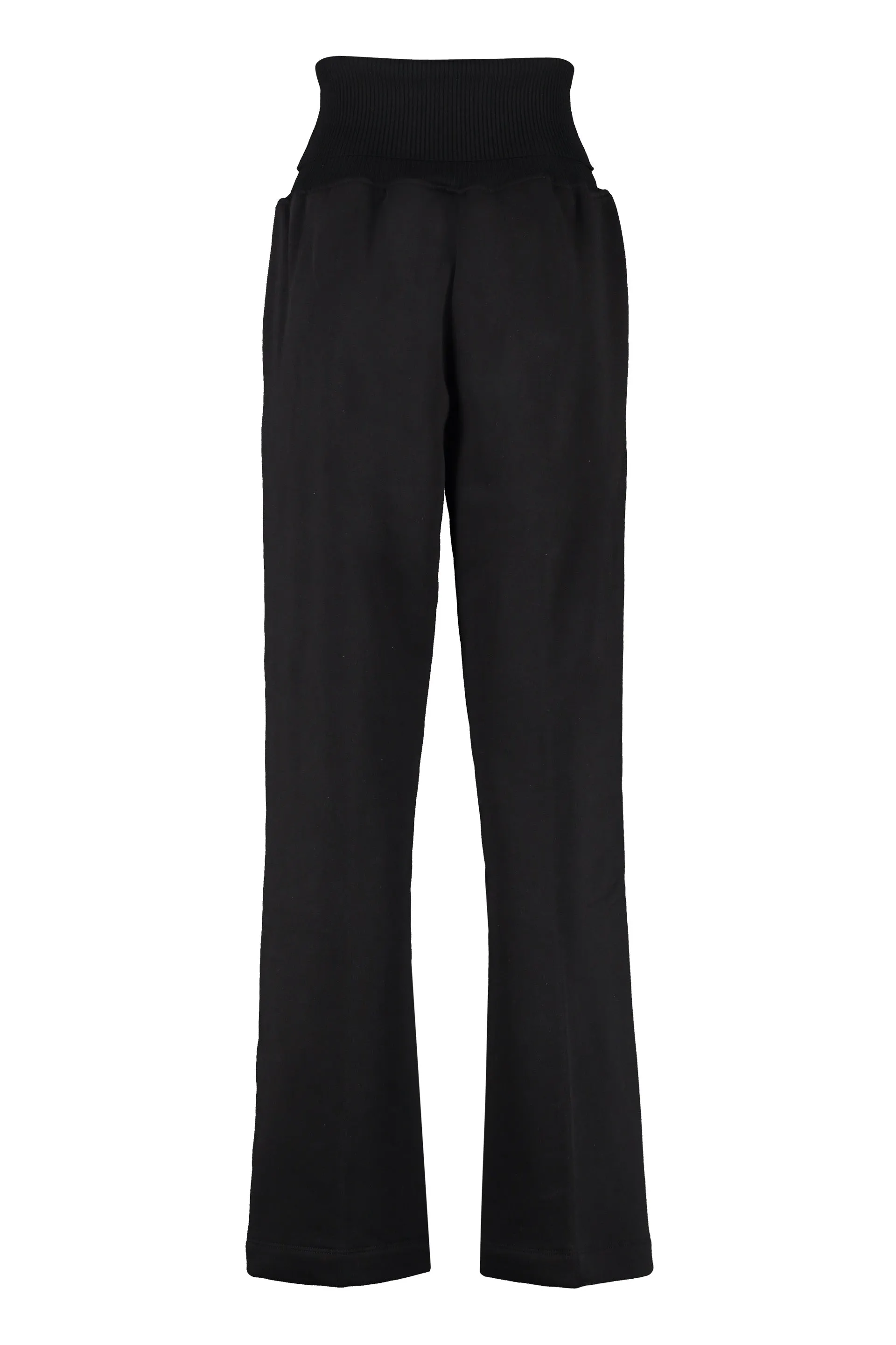 MSGM Logo Embroidered Wide-Leg Pants