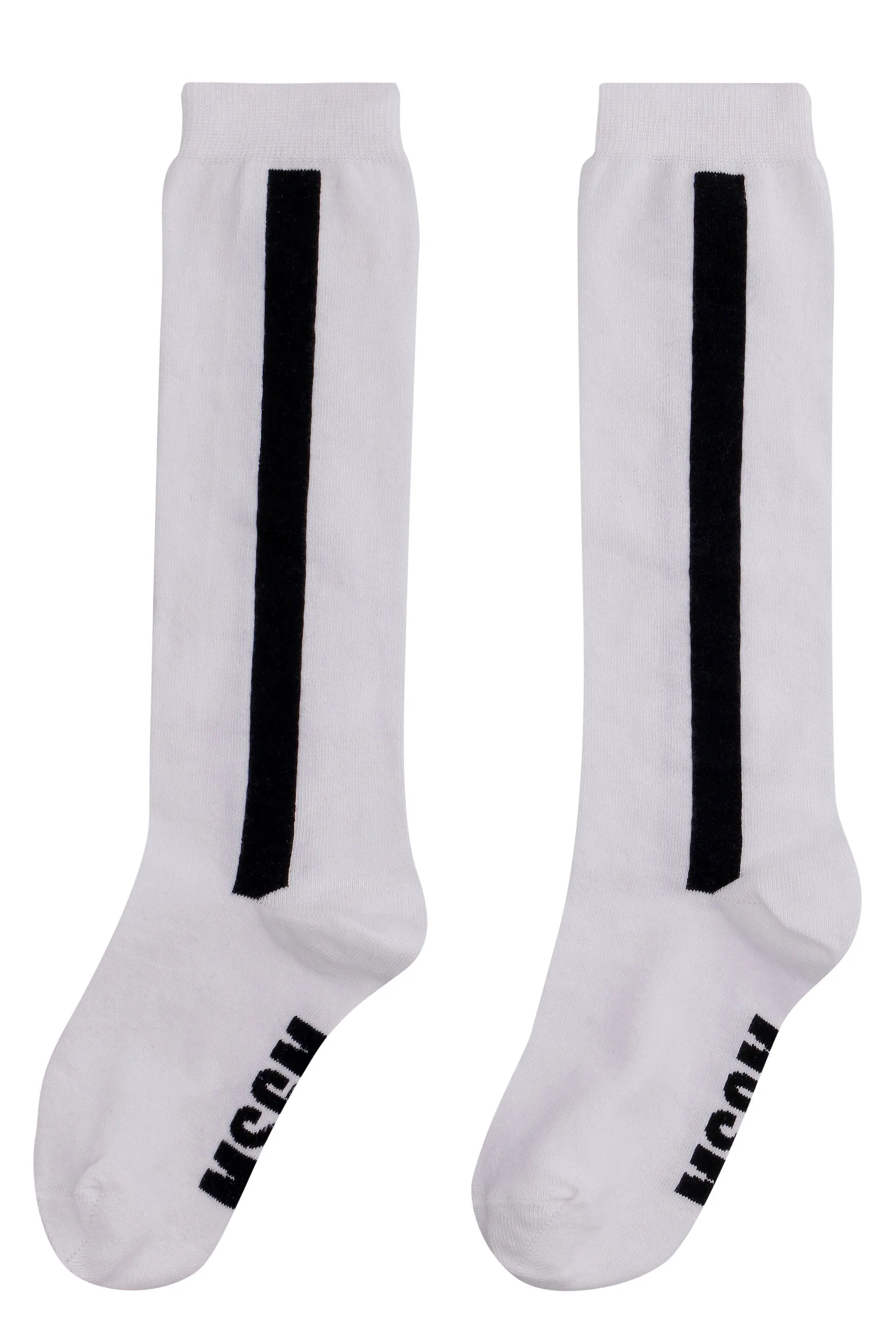 MSGM Logo Intarsia Knit Socks