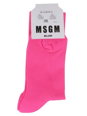 MSGM Logo Intarsia Socks