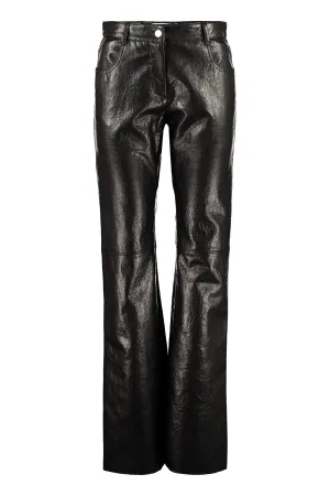 MSGM Logo Patch Flared Trousers