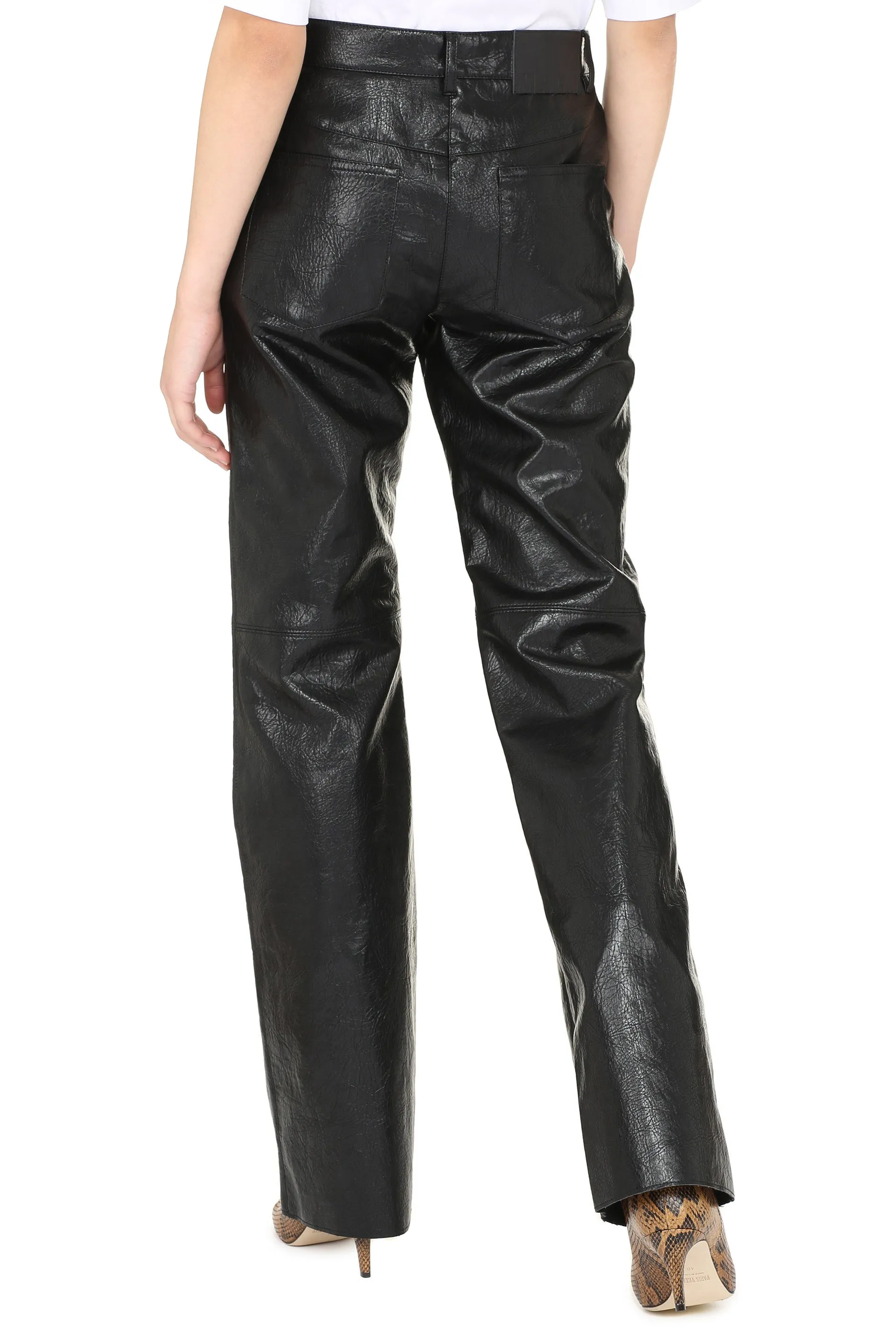 MSGM Logo Patch Flared Trousers
