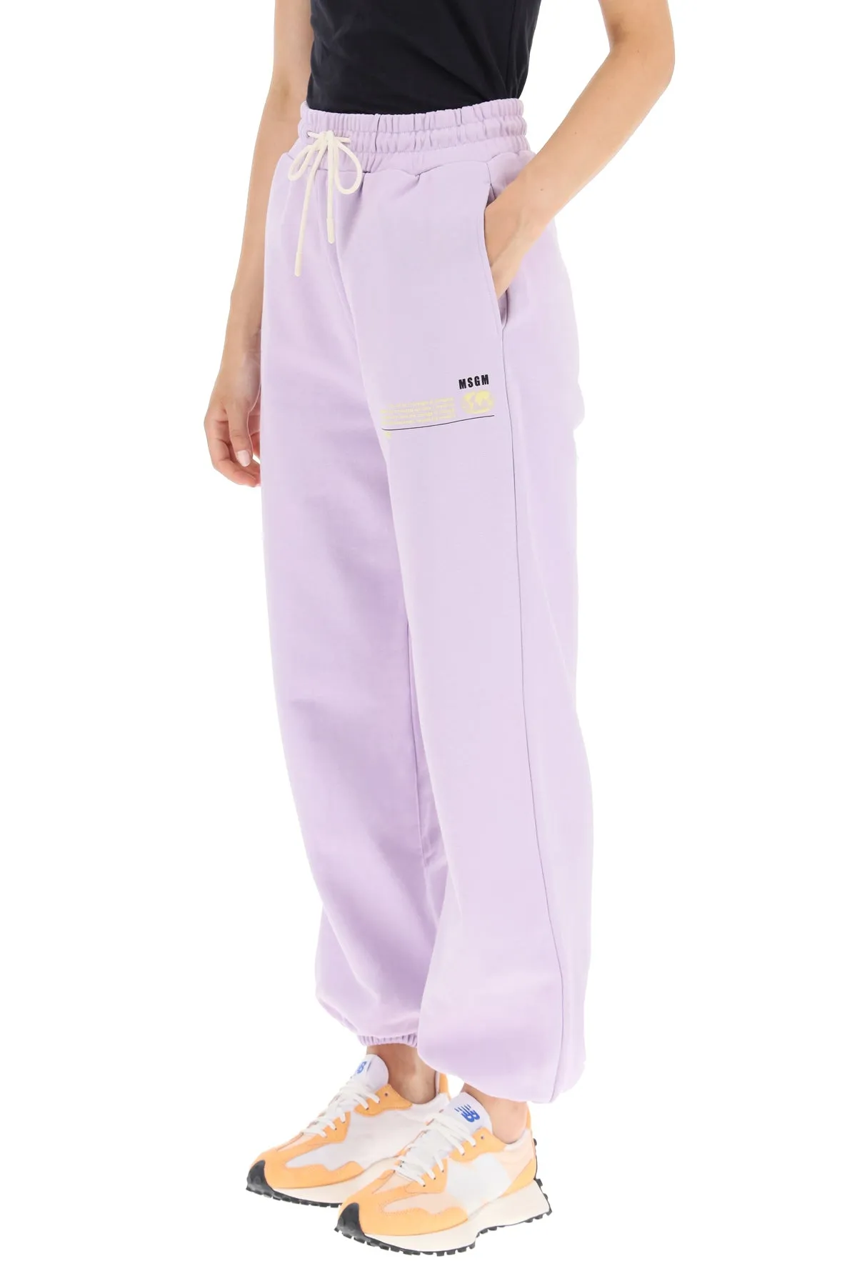 MSGM Logo Printed Track Pants
