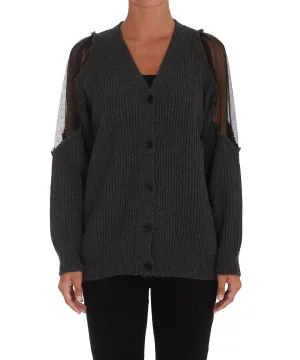 MSGM Panelled Knit Cardigan