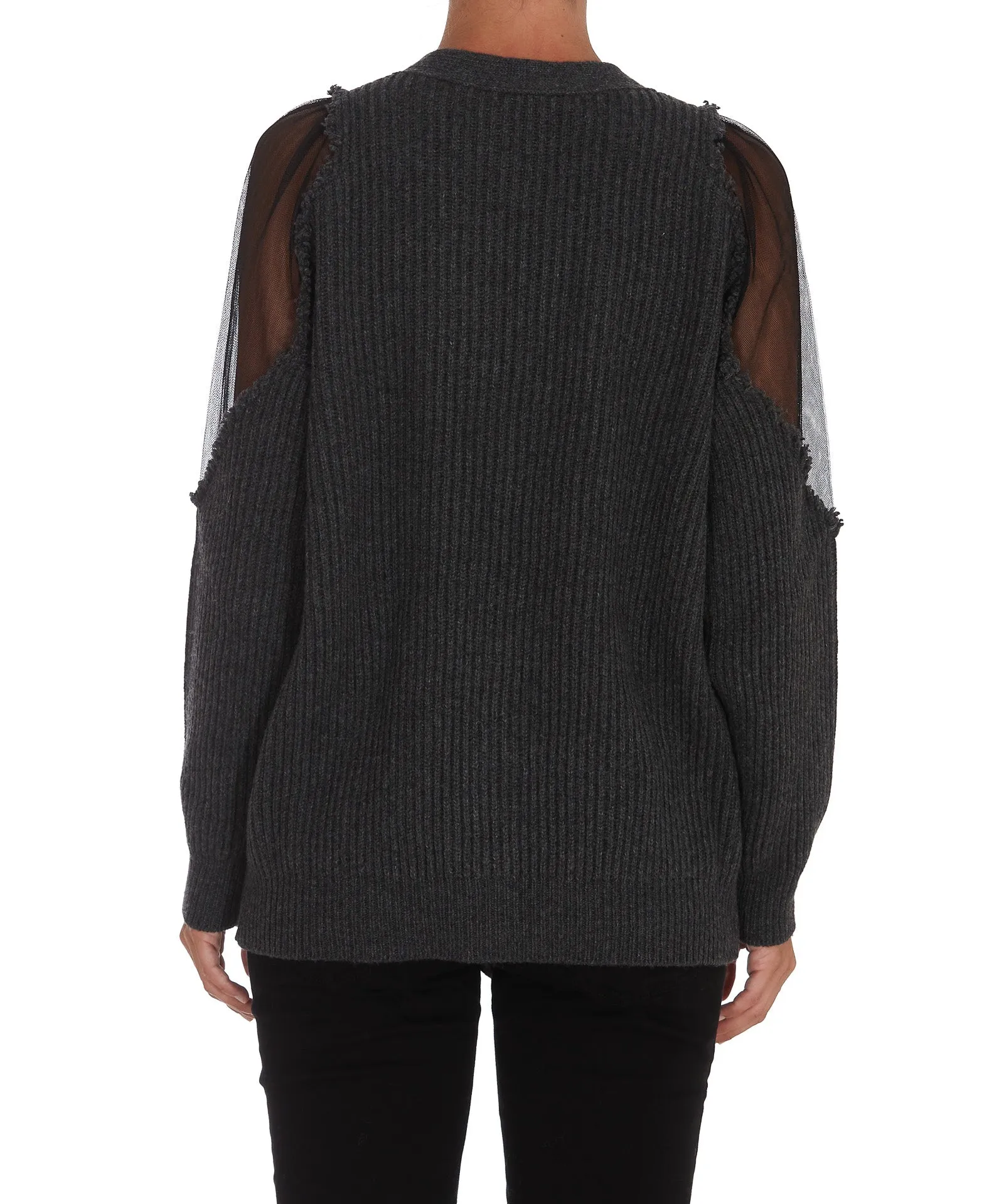 MSGM Panelled Knit Cardigan