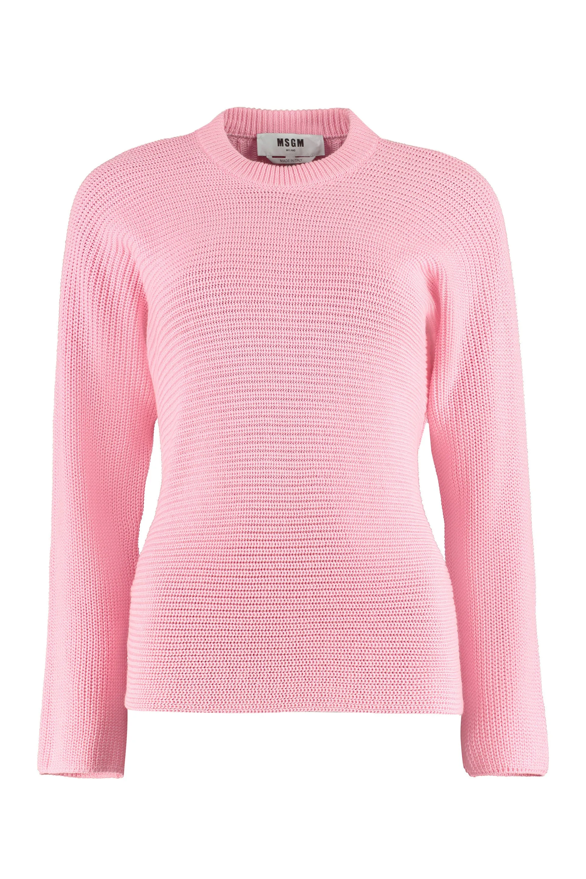 MSGM Ribbed Back Lace-Up Knitted Sweater