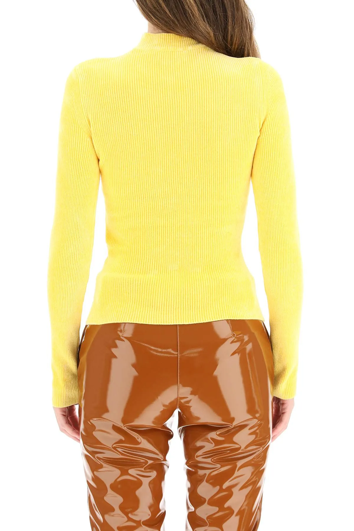 MSGM Ribbed Cut Out Detail Sweater