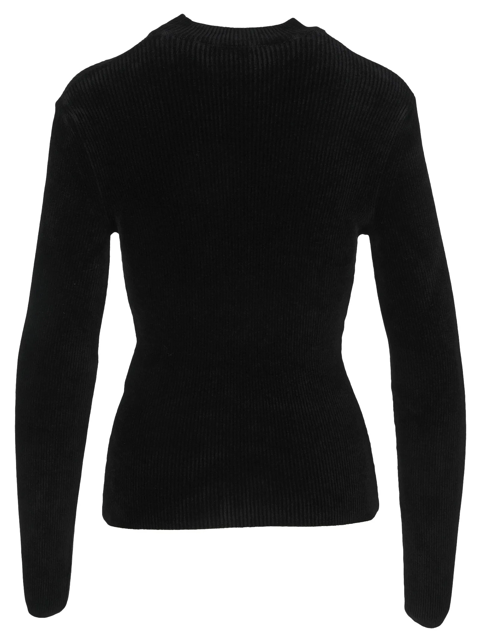MSGM Ribbed Cut Out Detail Sweater
