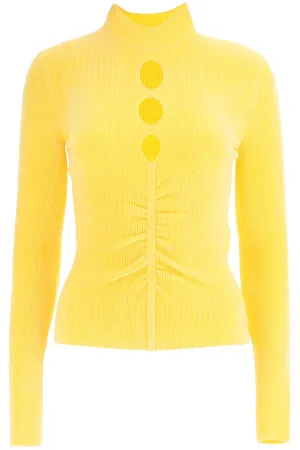 MSGM Ribbed Cut Out Detail Sweater