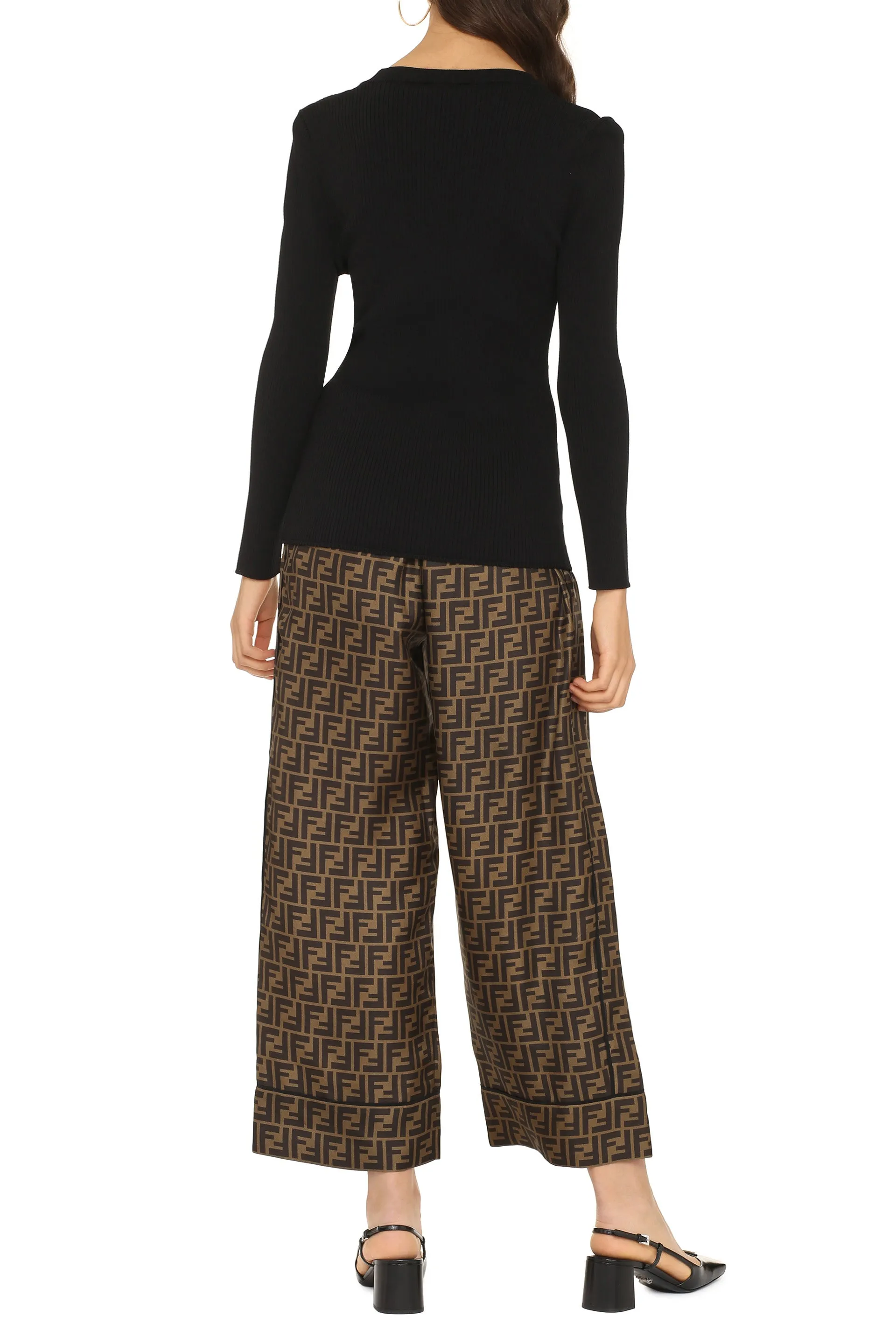 MSGM Scoop Neck Rib Knit Top