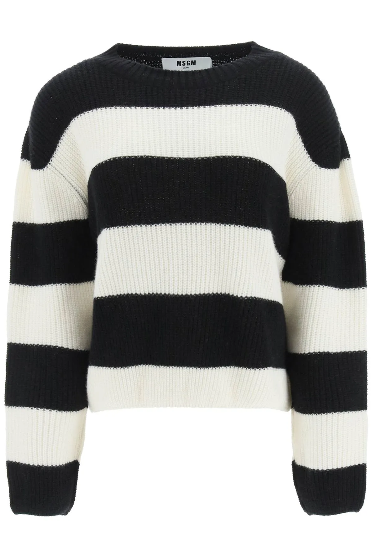 MSGM Striped Crewneck Knit Jumper