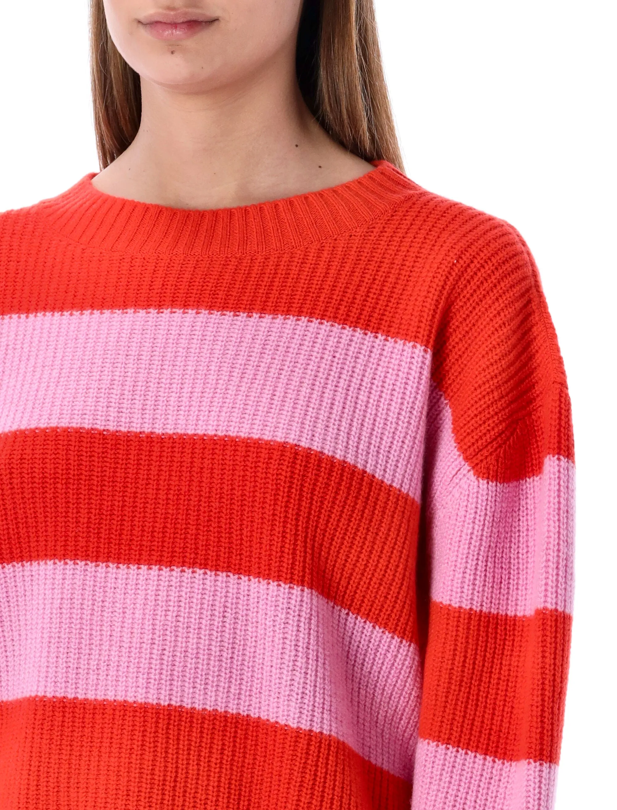 MSGM Striped Crewneck Long Sleeved Sweater
