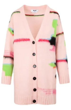 MSGM V-Neck Knit Cardigan