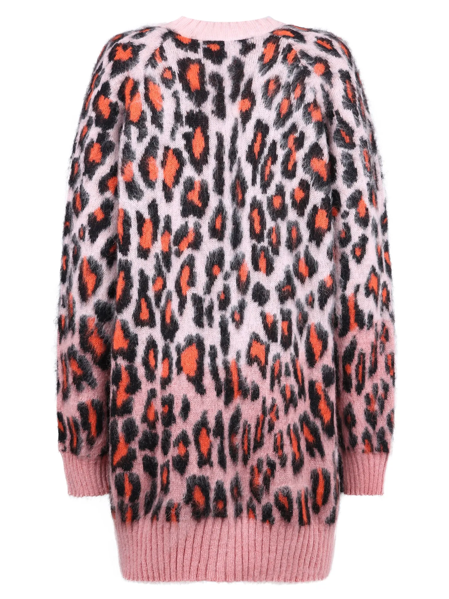 MSGM V-Neck Leopard-Knit Cardigan