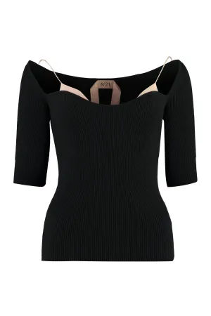 N21 Scoop Neck Knit Sweater