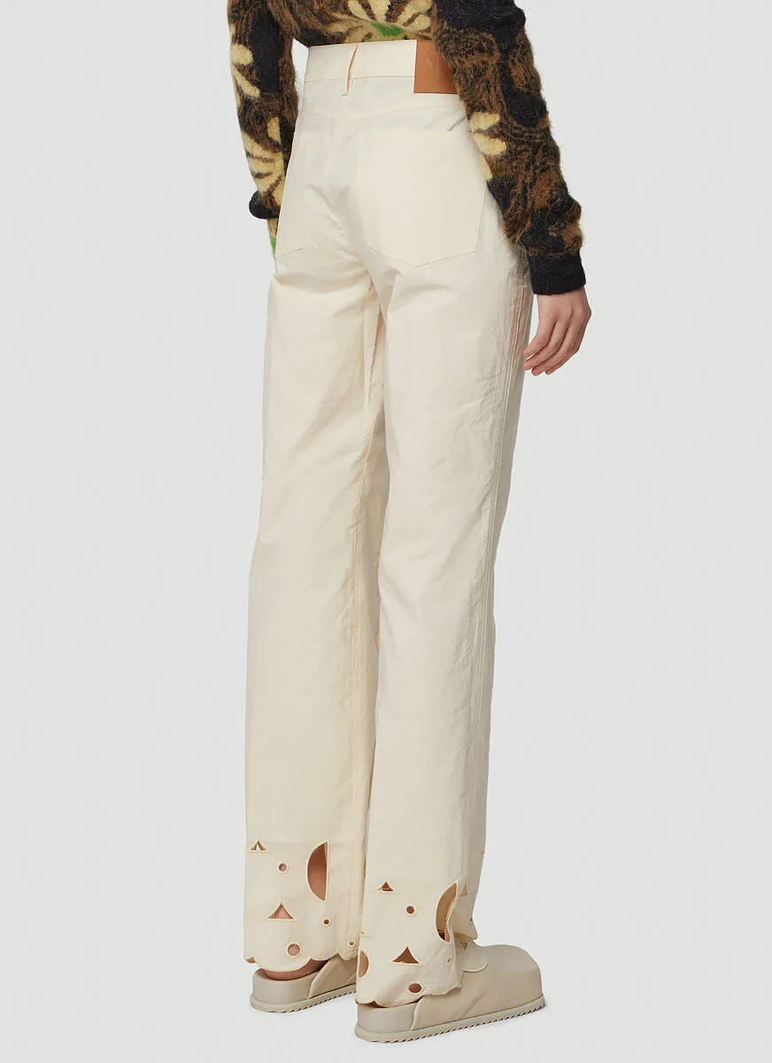 Nanushka Embroidered High Waist Trousers