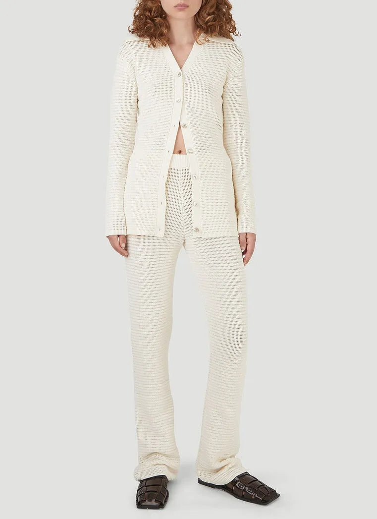 Nanushka Evelyn Open-Knit Cardigan