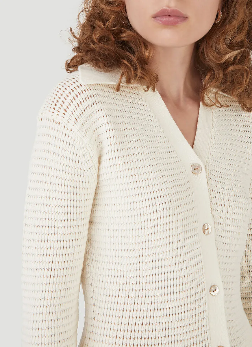 Nanushka Evelyn Open-Knit Cardigan