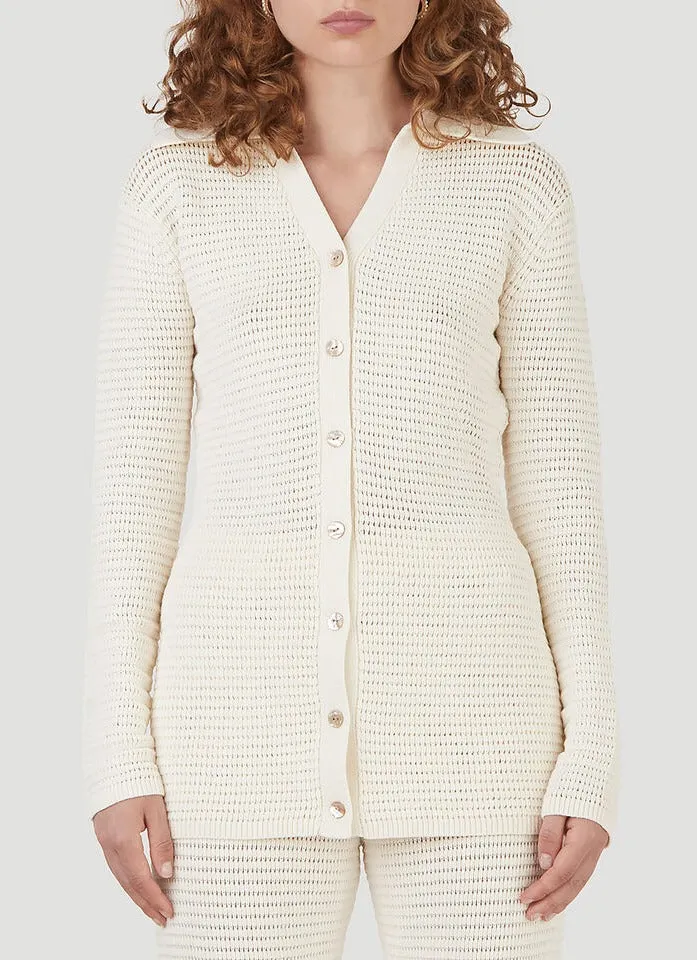 Nanushka Evelyn Open-Knit Cardigan