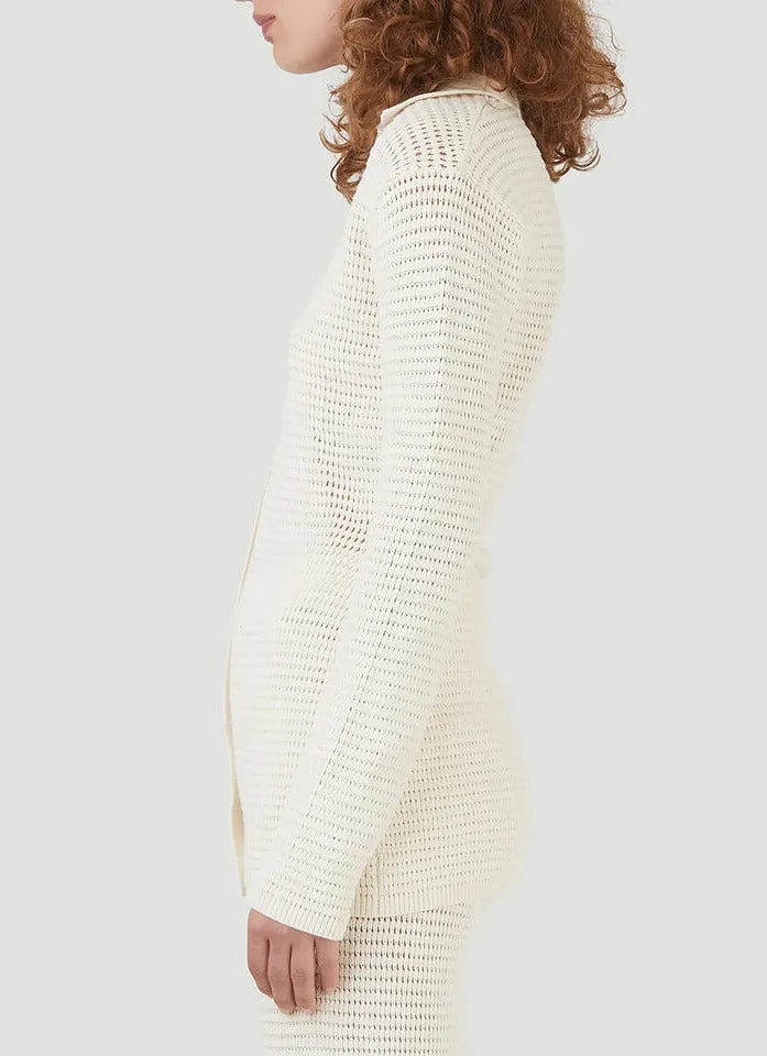 Nanushka Evelyn Open-Knit Cardigan
