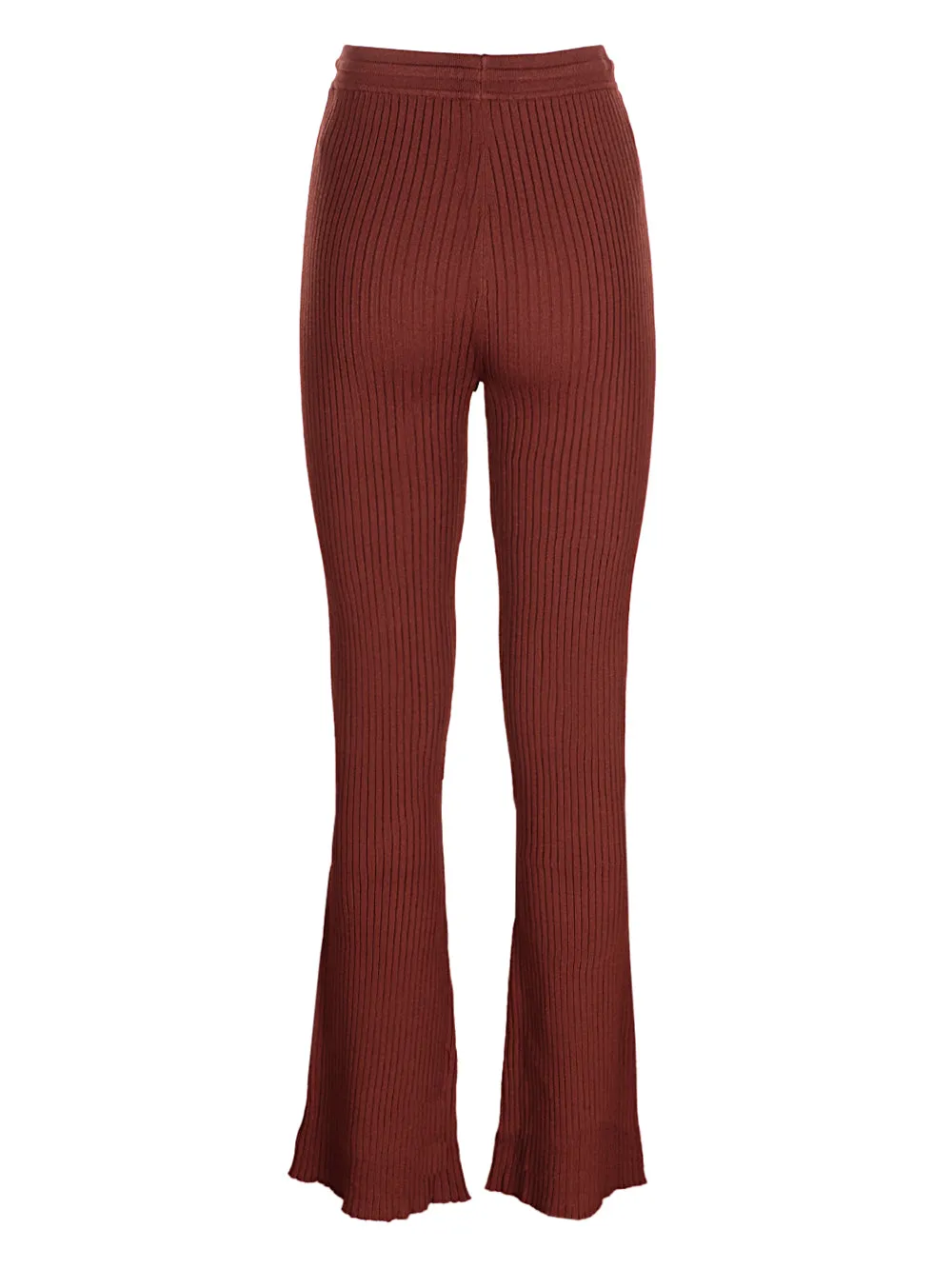 Nanushka Ribbed Knit Flared Trousers
