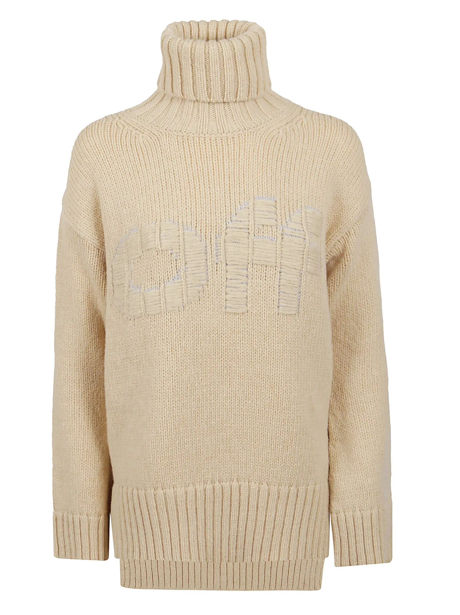 Off-White High Neck Knit Sweater