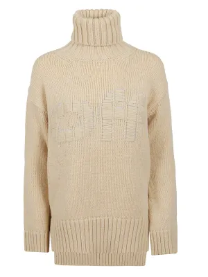 Off-White High Neck Knit Sweater