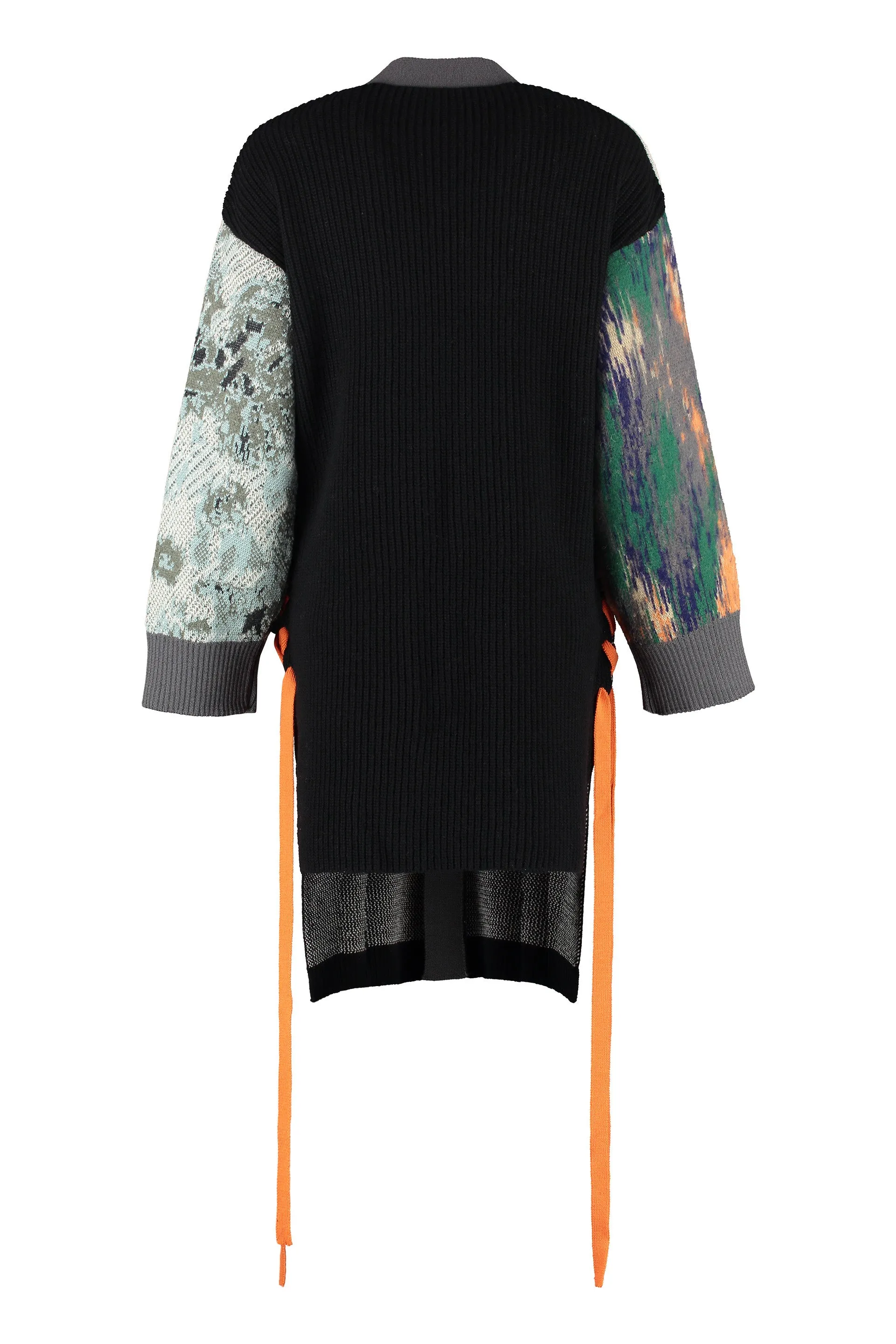 Off-White Intarsia-Knit Long Cardigan