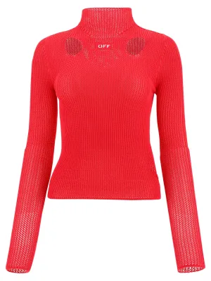 Off-White Logo Detailed Long-Sleeved Sweater