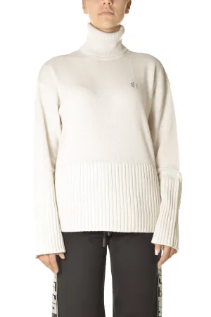 Off-White Logo Embroidered Turtleneck Sweater