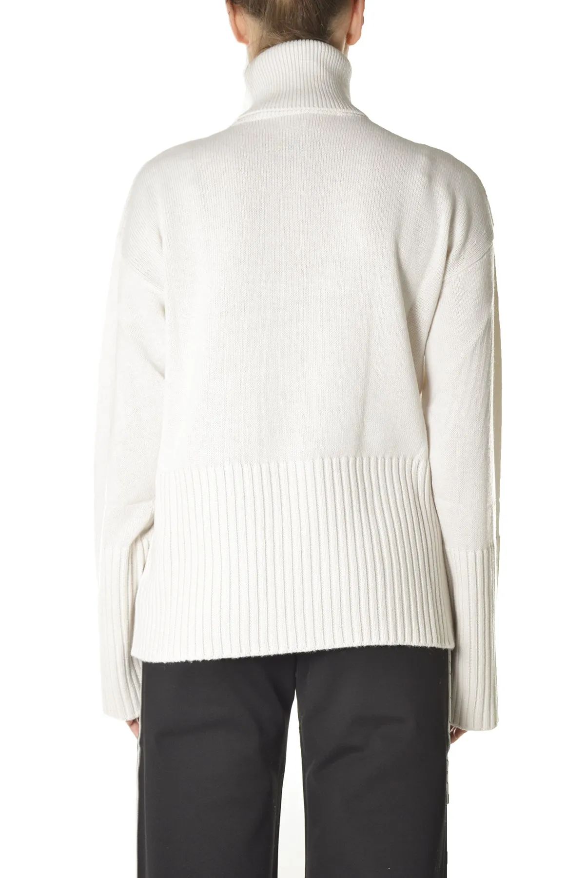 Off-White Logo Embroidered Turtleneck Sweater