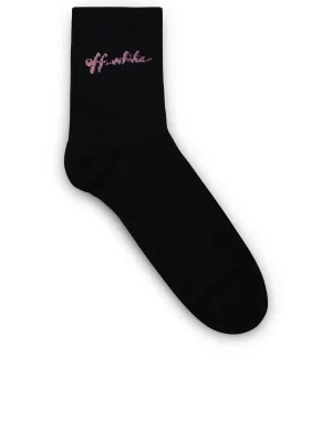 Off White Logo Intarsia Ankle Socks