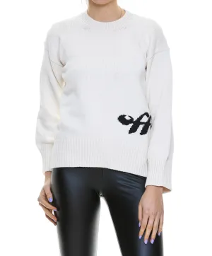 Off-White Logo Intarsia Crewneck Sweater