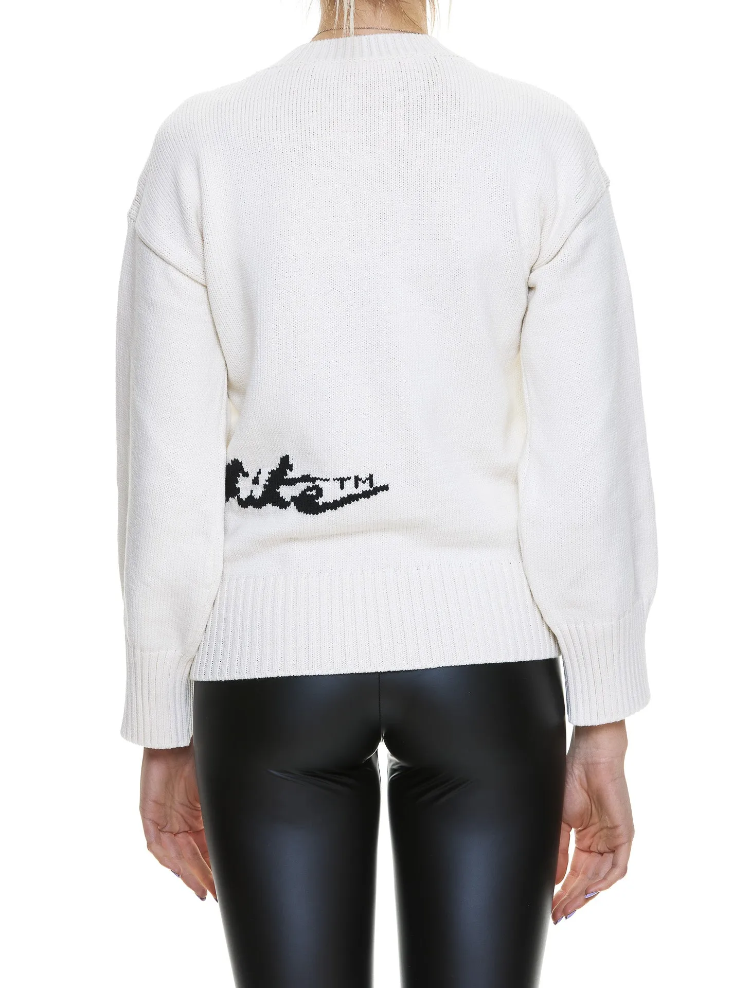 Off-White Logo Intarsia Crewneck Sweater